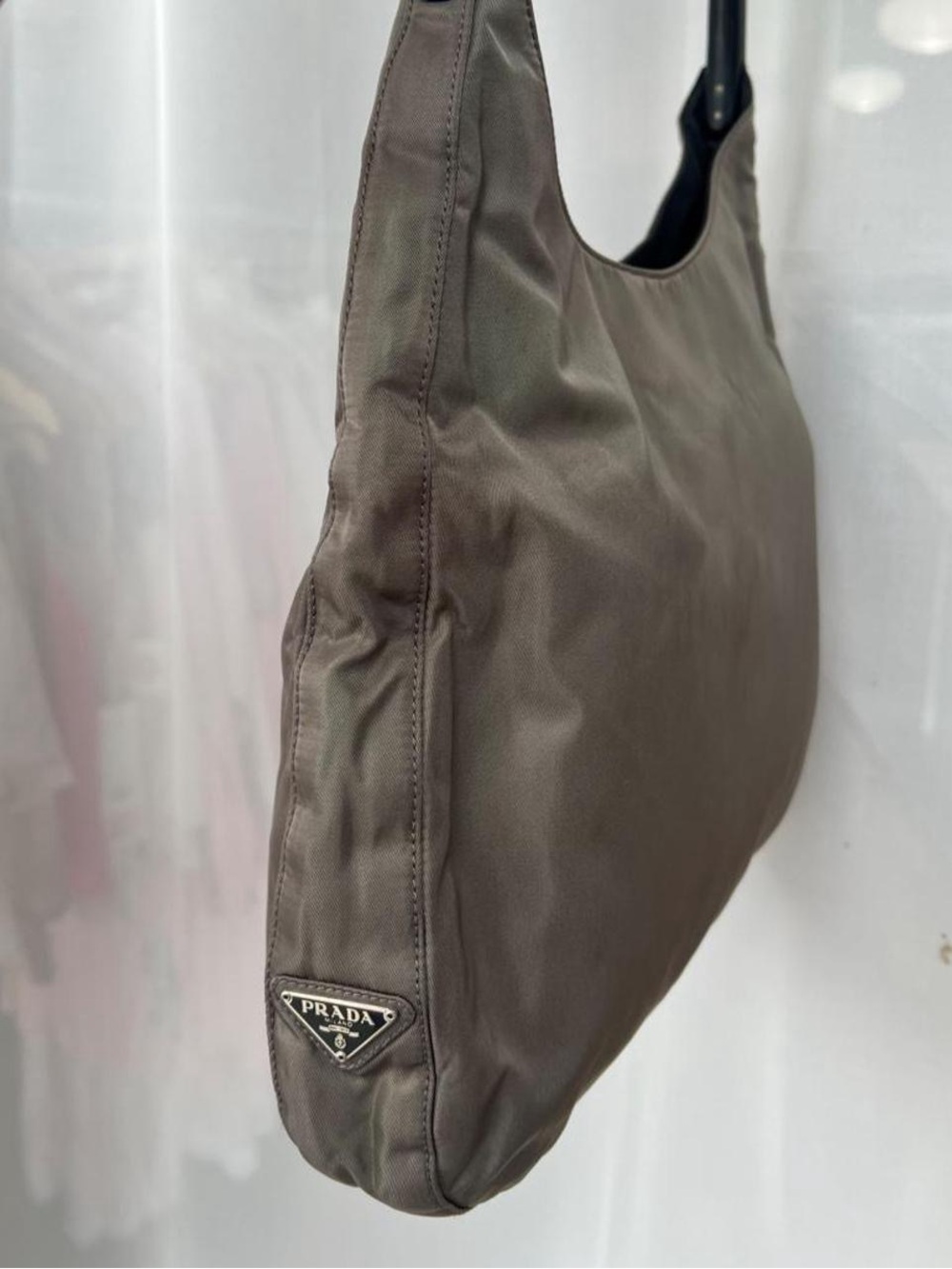 Prada Brown Nylon Shoulder Bag - Sleek Everyday Carry